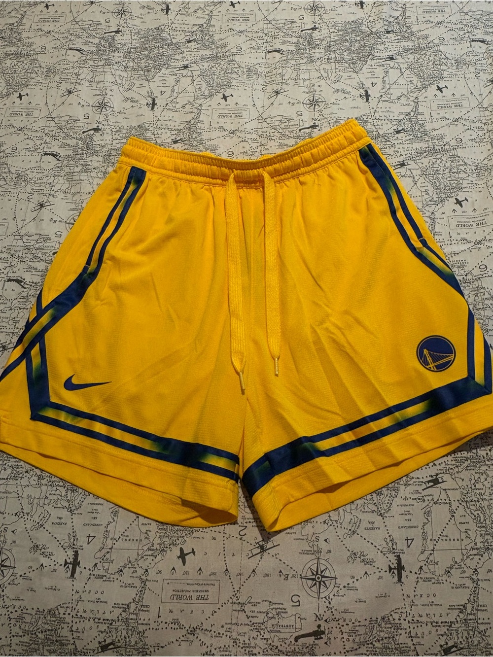 Nike Yellow and Navy Women’s Athletic Shorts